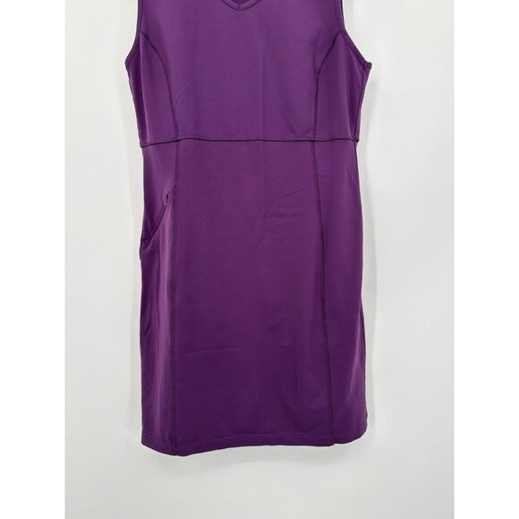 Duluth NoGA Stretch Sleeveless Active Dress Women Medium Purple Pocket - Picture 3 of 7